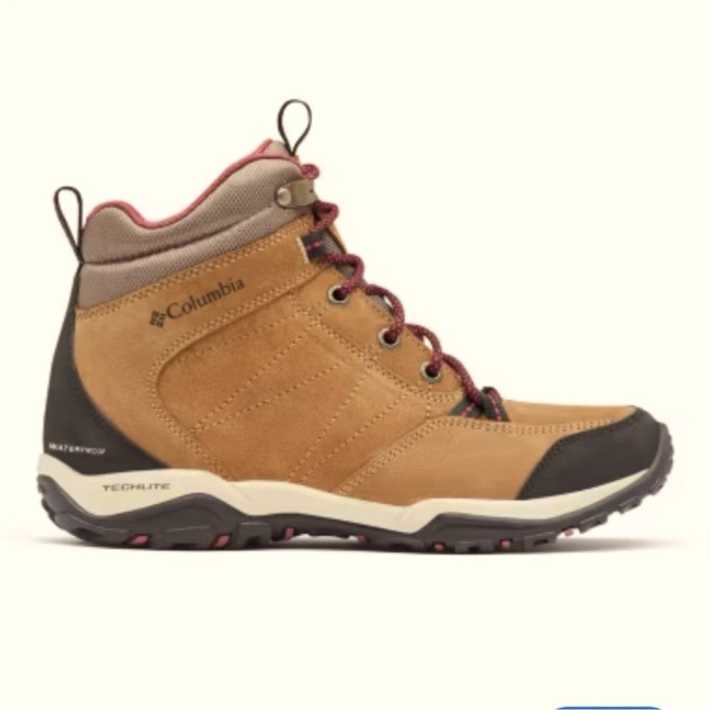 Columbia Mount Carmel Brown Suede Black Sole Waterproof Hiking Boots